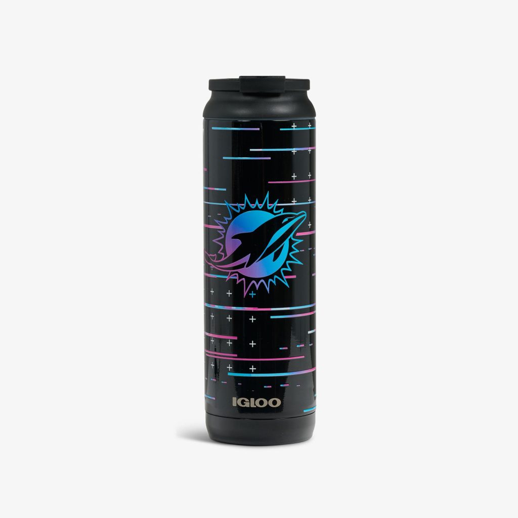 NFL Neon Miami Dolphins 20 Oz Flip 'n' Sip Tumbler