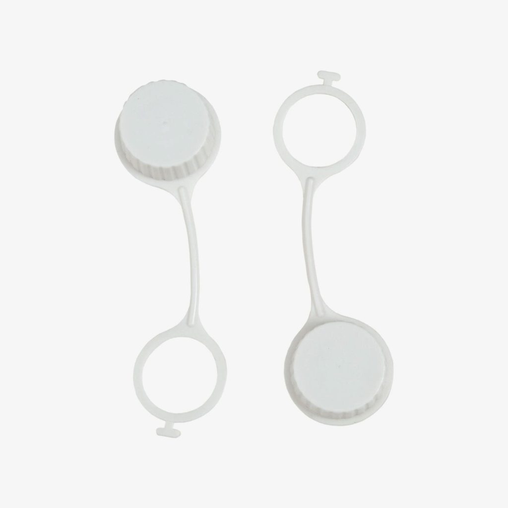 Threaded Drain Plug Caps With Plastic Tether